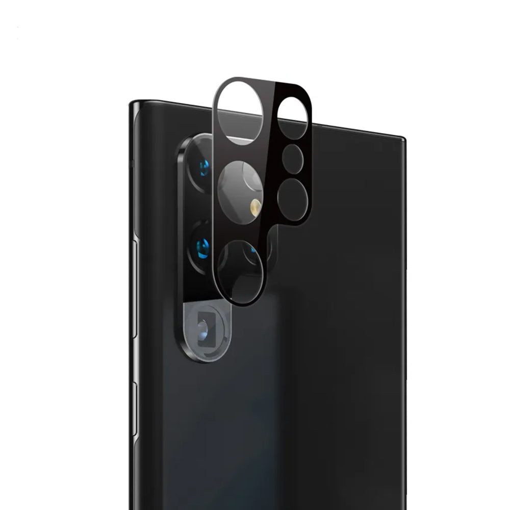 Techsuit achtercamera beschermfolie voor Samsung Galaxy S23 Ultra S918, gehard glas, zwart