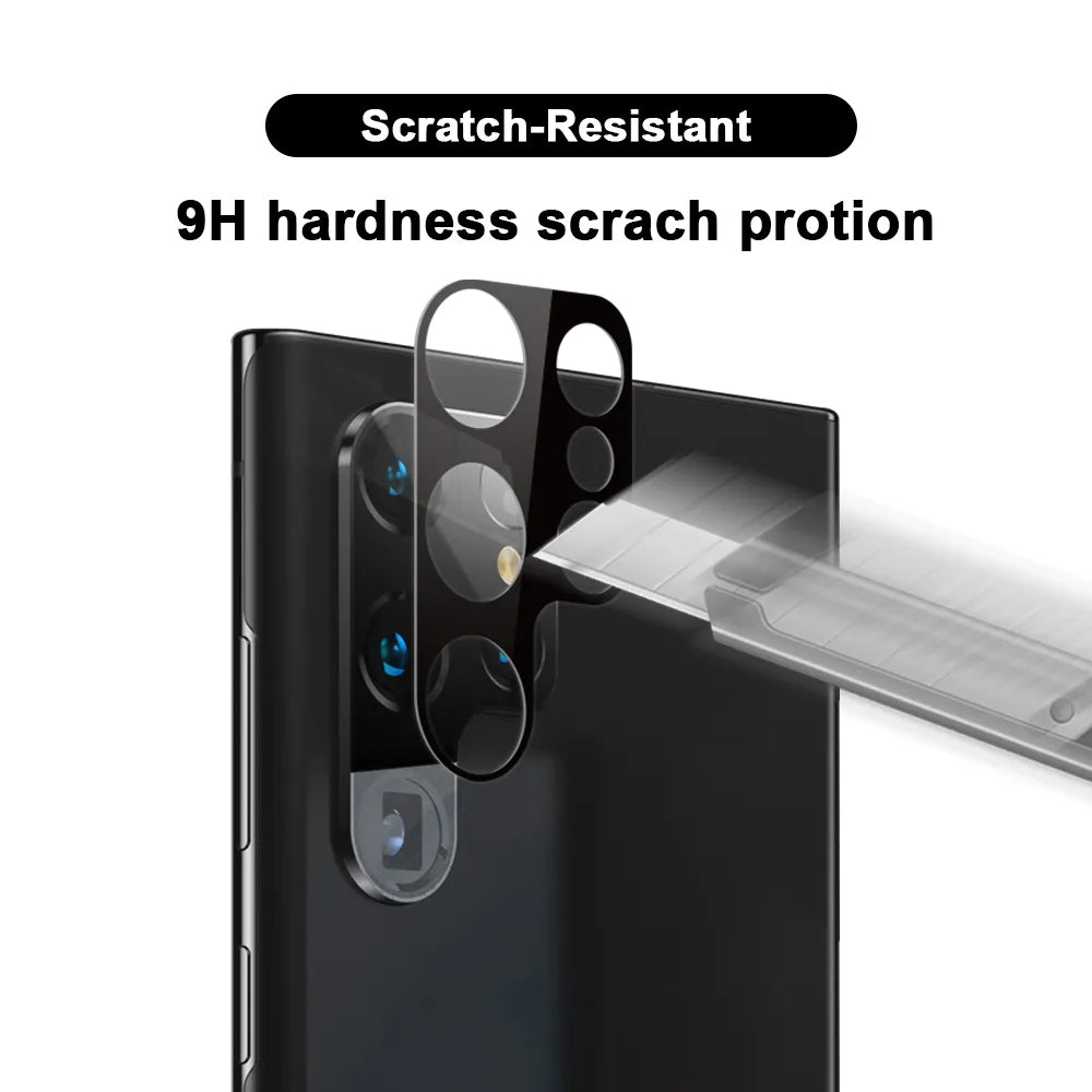 Techsuit achtercamera beschermfolie voor Samsung Galaxy S23 Ultra S918, gehard glas, zwart