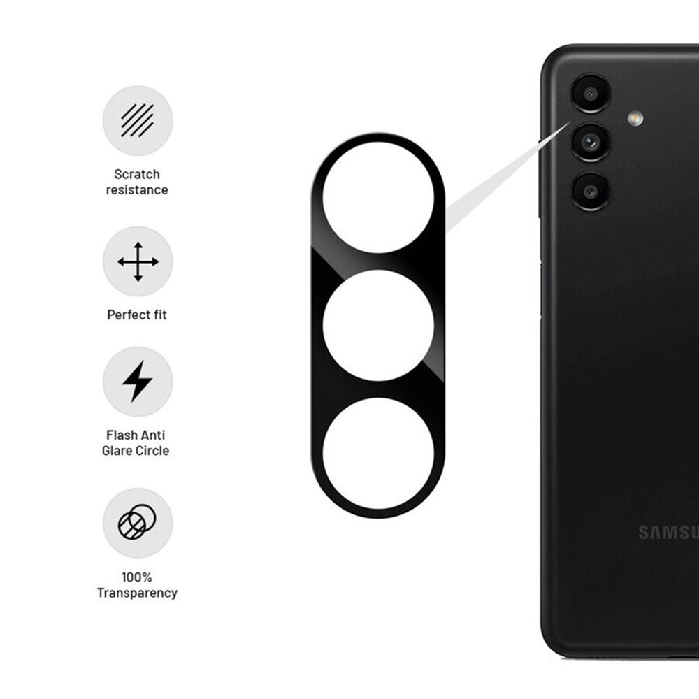 Techsuit Achtercamera Beschermfolie voor Samsung Galaxy S24 S921, Gehard Glas, Zwart
