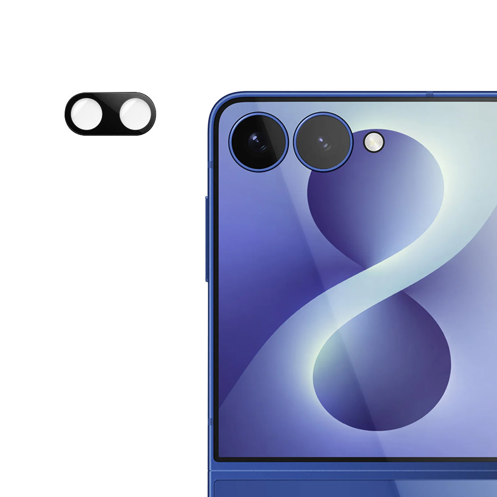 Techsuit achtercamera beschermfolie voor Samsung Galaxy Z Flip8 F776, gehard glas, zwart