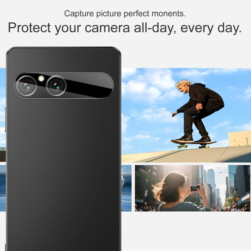 Techsuit Achtercamera Beschermfolie voor Sony Xperia 10 VII, Gehard Glas, Zwart