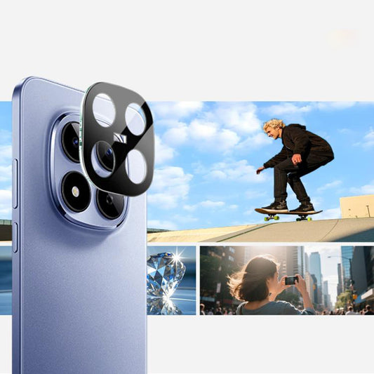 Beschermfolie Techsuit Achtercamera voor Xiaomi Redmi Note 15 Pro 5G, Gehard Glas, Zwart