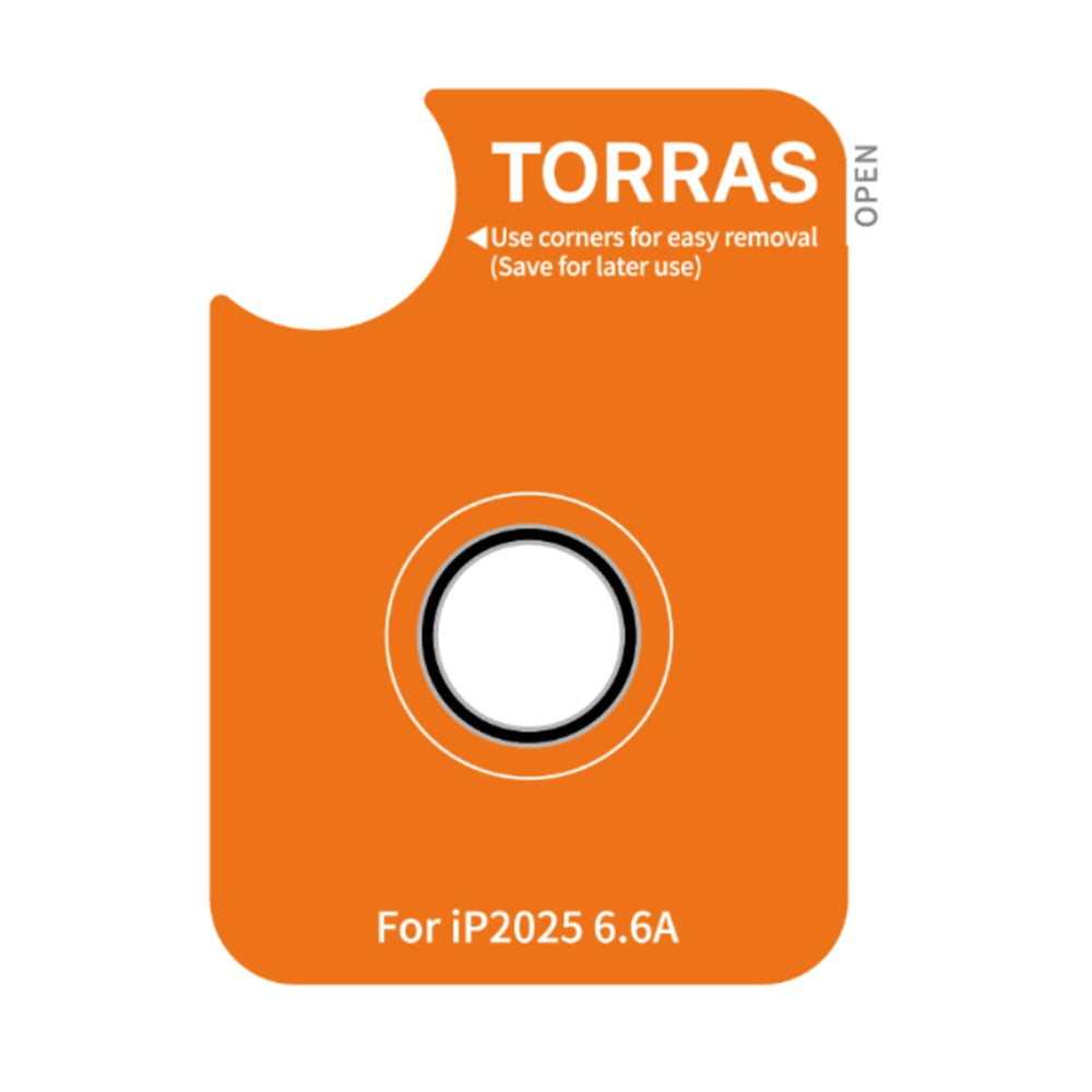 Beschermfolie Torras Lensguard voor Apple iPhone 17 Air, Gehard Glas, Zwart