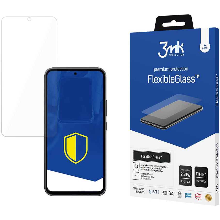 Schermbeveiligingsfolie 3MK FlexibleGlass voor Samsung Galaxy A54 A546, Flexibel Glas, Volledige Lijm
