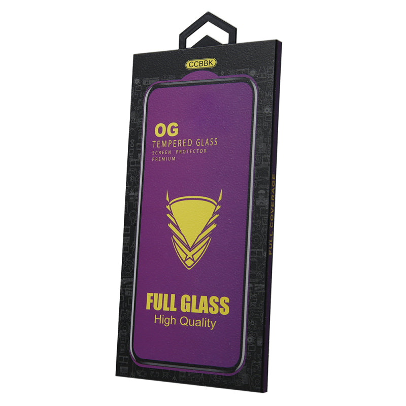 OEM OG Premium schermbeschermfolie voor Apple iPhone 11 / XR, gehard glas, volledige lijm, zwart
