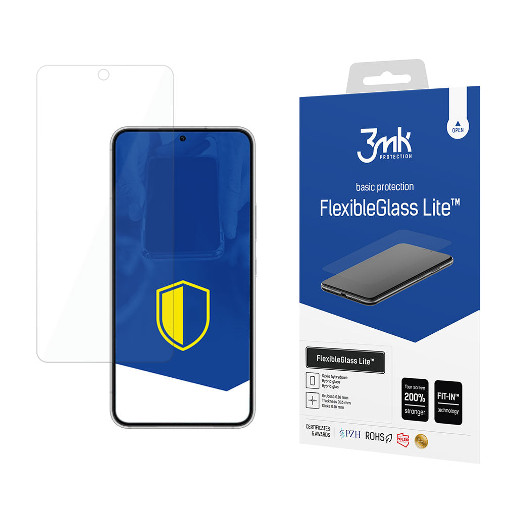 Schermbeveiligingsfolie 3MK FlexibleGlass Lite voor Samsung Galaxy S22 5G S901, Flexibel Glas, Volledige Lijm