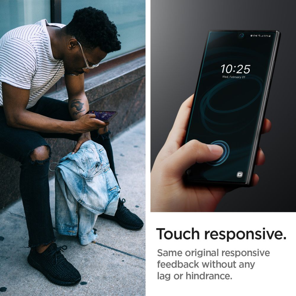 Spigen Neo Flex schermbeschermfolie voor Samsung Galaxy S24 Ultra S928, Plastic, Set van 2 stuks