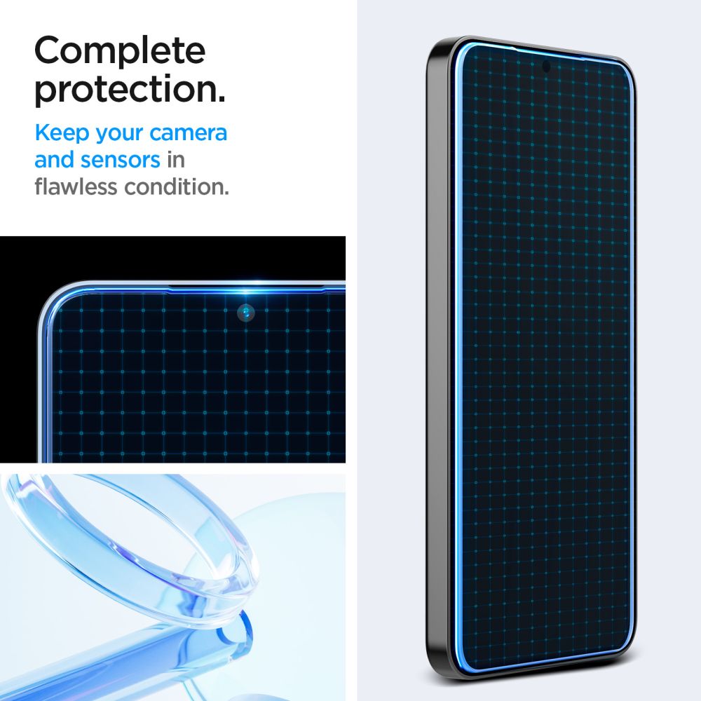 Beschermfolie Spigen GlastR EZ FIT voor Samsung Galaxy S25+ S936 / S24+ S926, Gehard Glas, Volledige Lijm, Set van 2 stuks AGL07432
