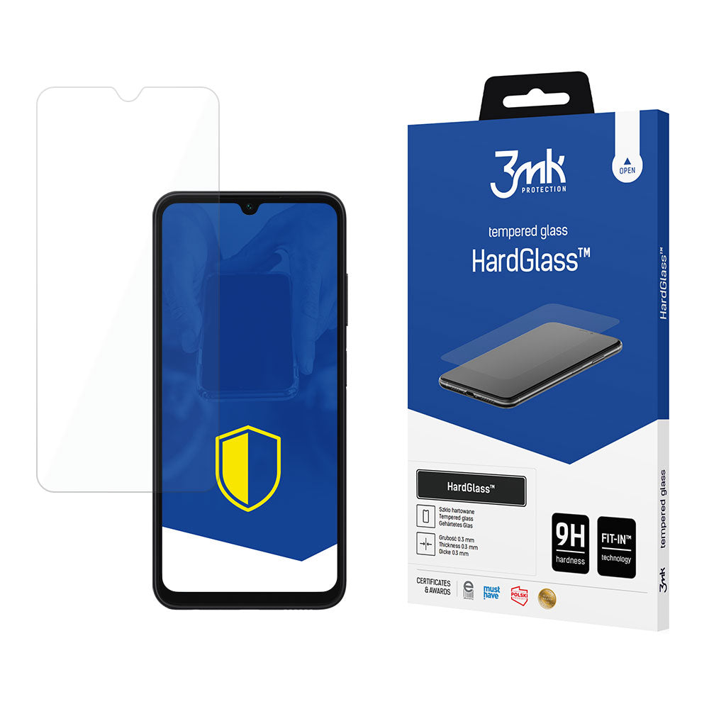 3MK HardGlass schermbeschermfolie voor Samsung Galaxy A05s A057, gehard glas, volledige lijm