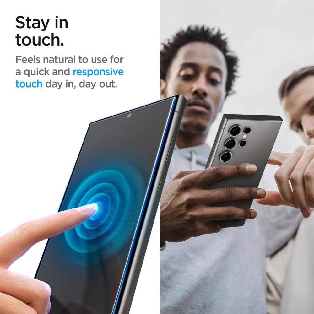 Spigen EZ FIT Privacy Screen Protector voor Samsung Galaxy S24 Ultra S928, beschermend glas, volledig gelijmd, set van 2 stuks