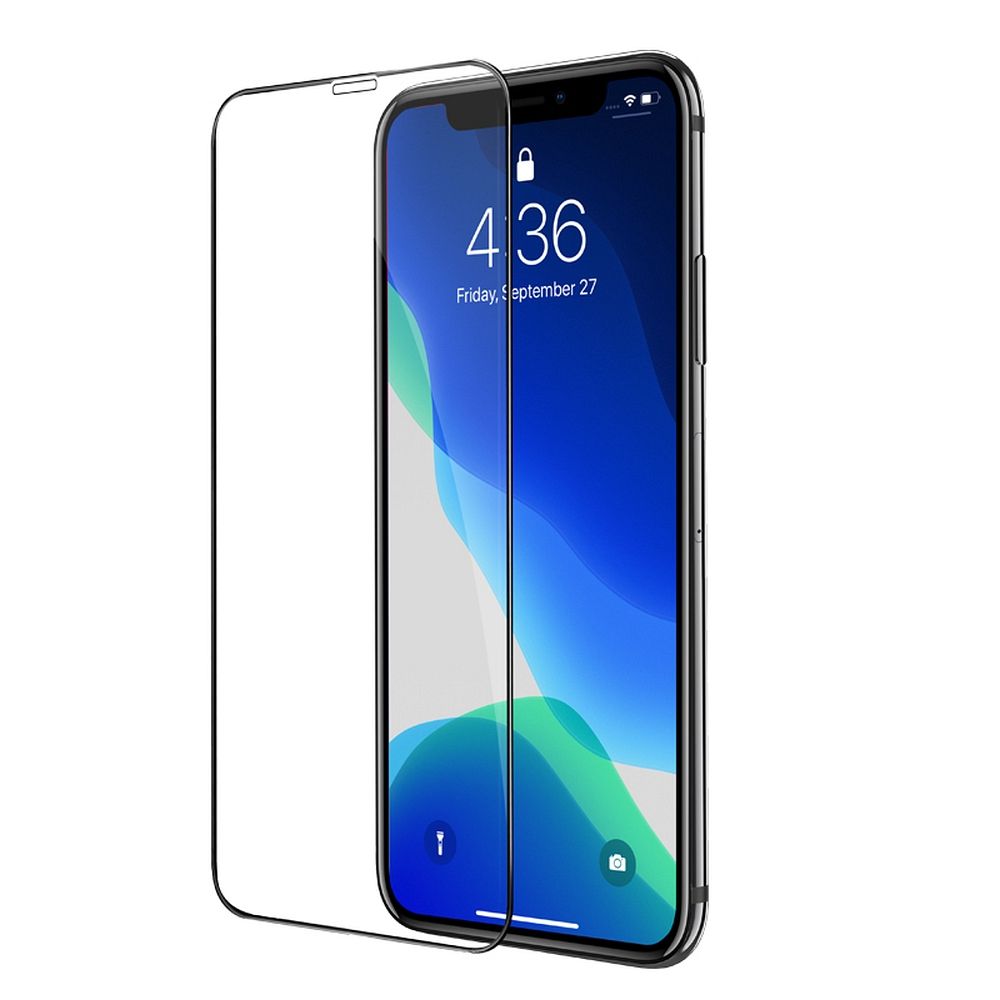 HOCO schermbeschermfolie voor Apple iPhone 11 Pro / XS / X, Gehard Glas, Volledige Lijm, Set van 25 stuks, Zwart