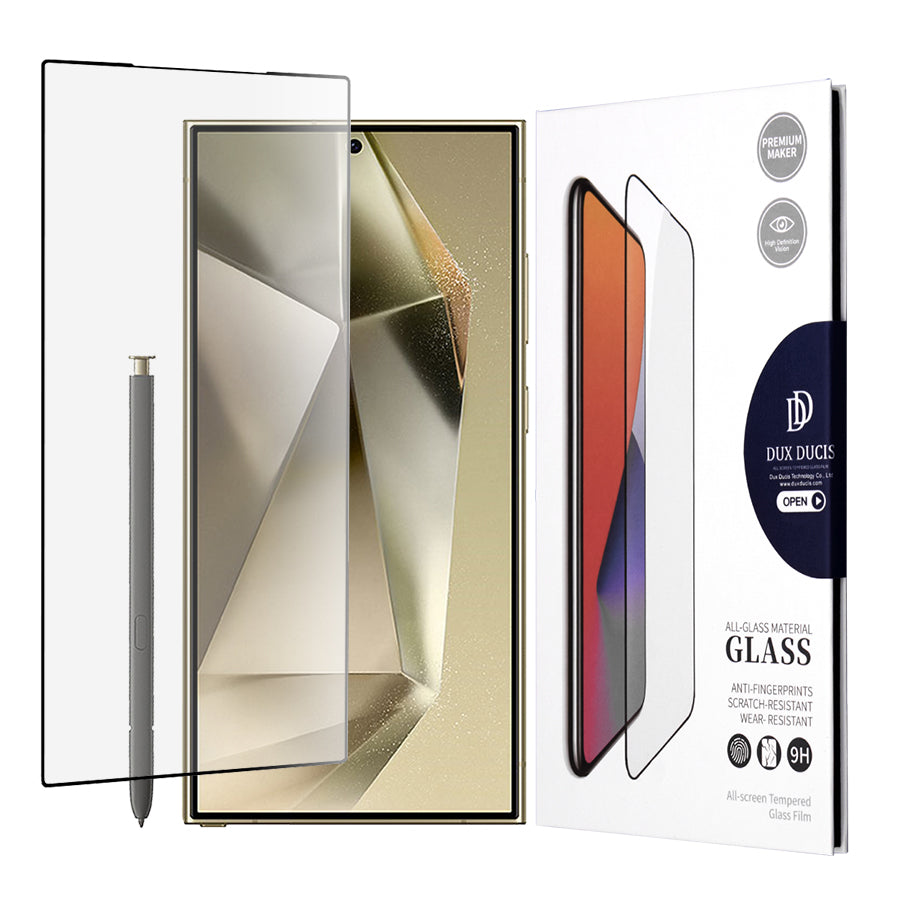 Screen Protector DUX DUCIS voor Samsung Galaxy S24 Ultra S928, Beschermend Glas, Randlijm, Zwart