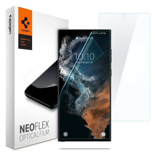 Schermbeschermer Spigen Neo Flex voor Samsung Galaxy S22 Ultra 5G S908, HydroGel, Set 2 stuks AFL04137