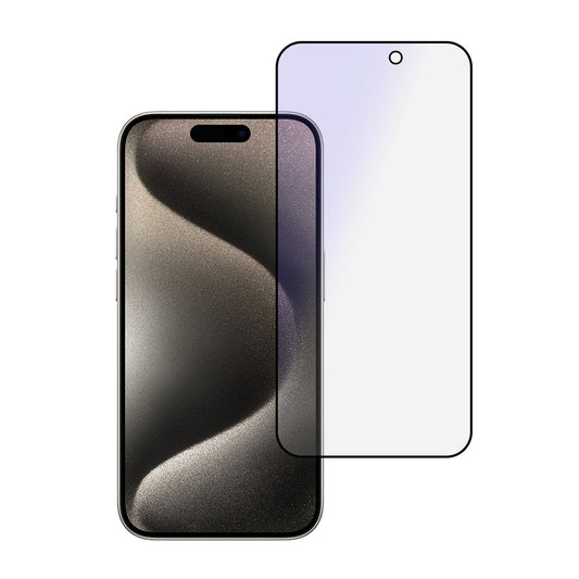 OEM Anti-Blauw Licht Screen Protector voor Apple iPhone 16 Plus, Glas Afgeschermd, Vol Lijm, Zwart
