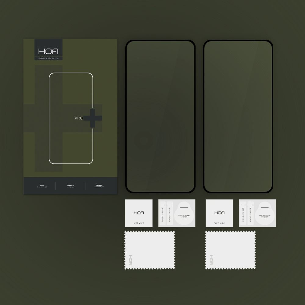 Beschermfolie HOFI Glass PRO+ voor Motorola Edge 50 Neo, Gehard Glas, Volledige Lijm, Set van 2 stuks, 2.5D, Zwart