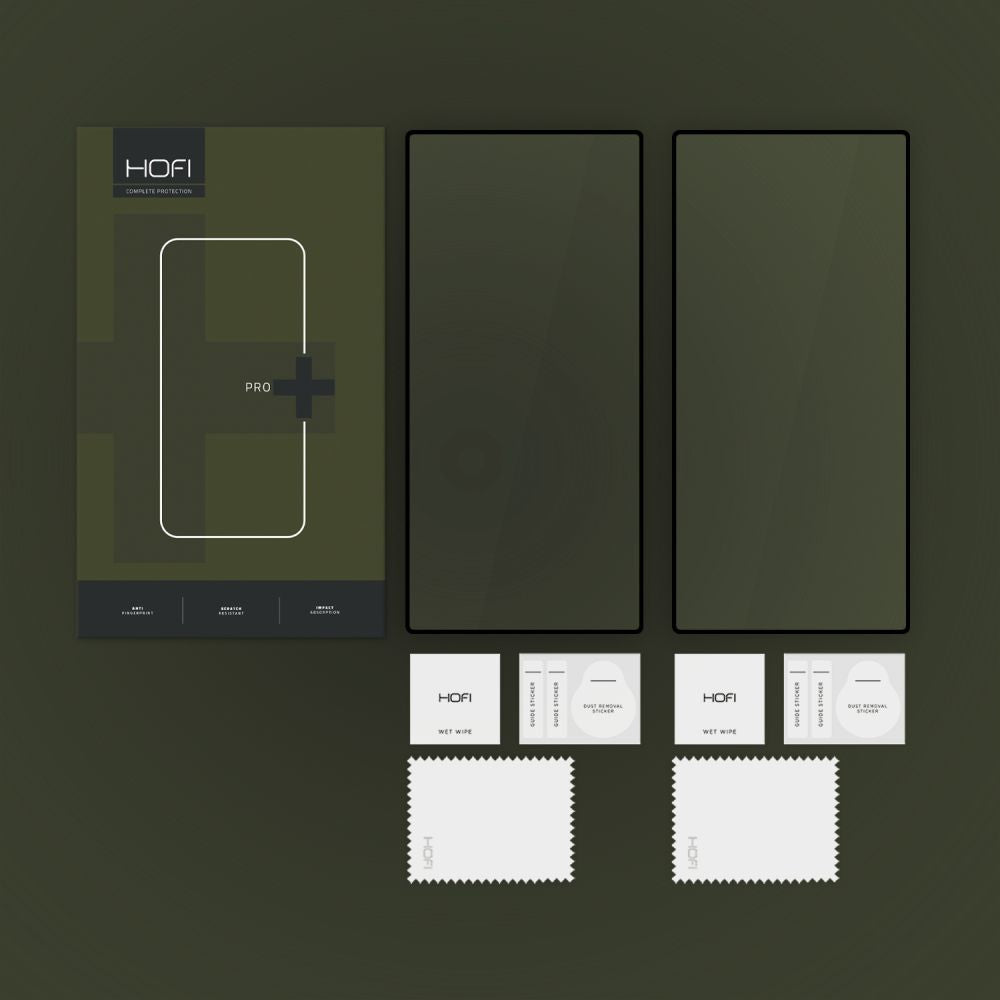 HOFI Glass PRO+ schermbeschermfolie voor Samsung Galaxy S25 Ultra S938, gehard glas, volledige lijm, set van 2 stuks, zwart