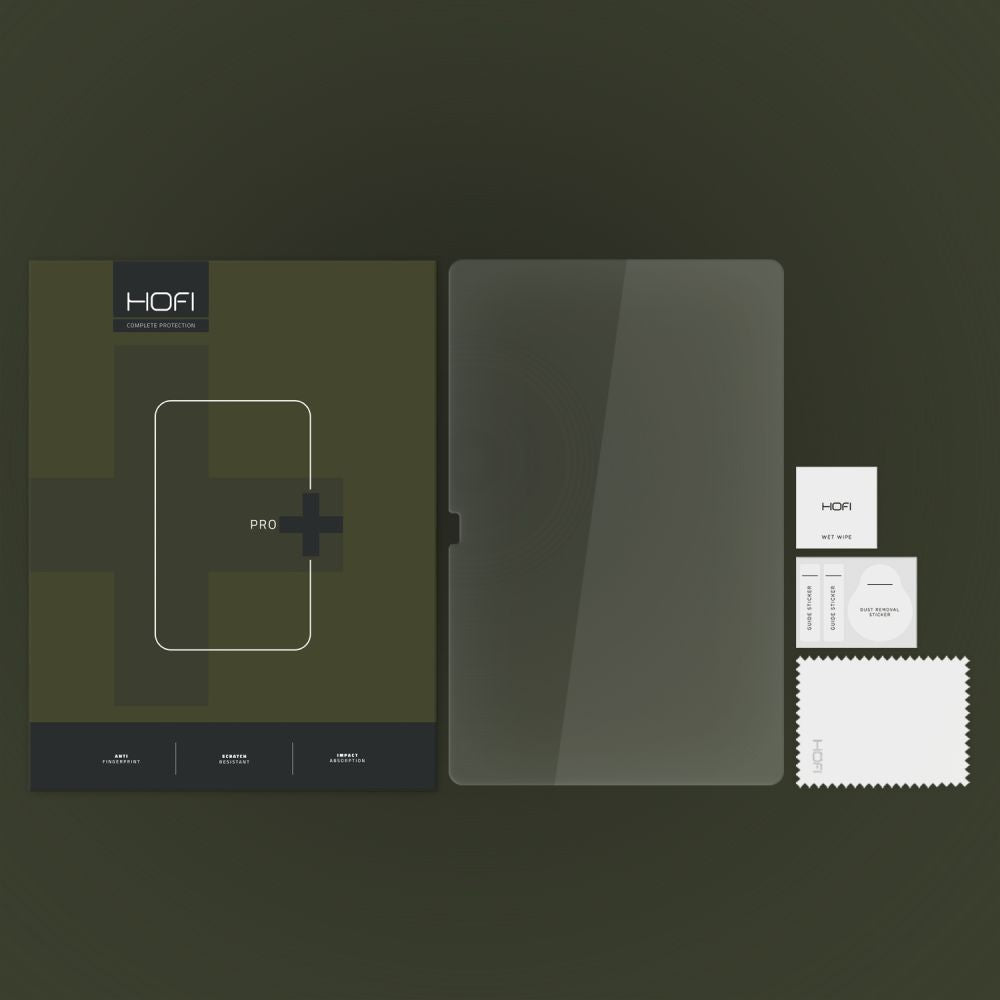 HOFI Glass PRO+ schermbeschermfolie voor Samsung Galaxy Tab S10+ / Tab S9+ / Tab S8+ / Tab S7 FE / Tab S7+, gehard glas, volledige lijmlaag
