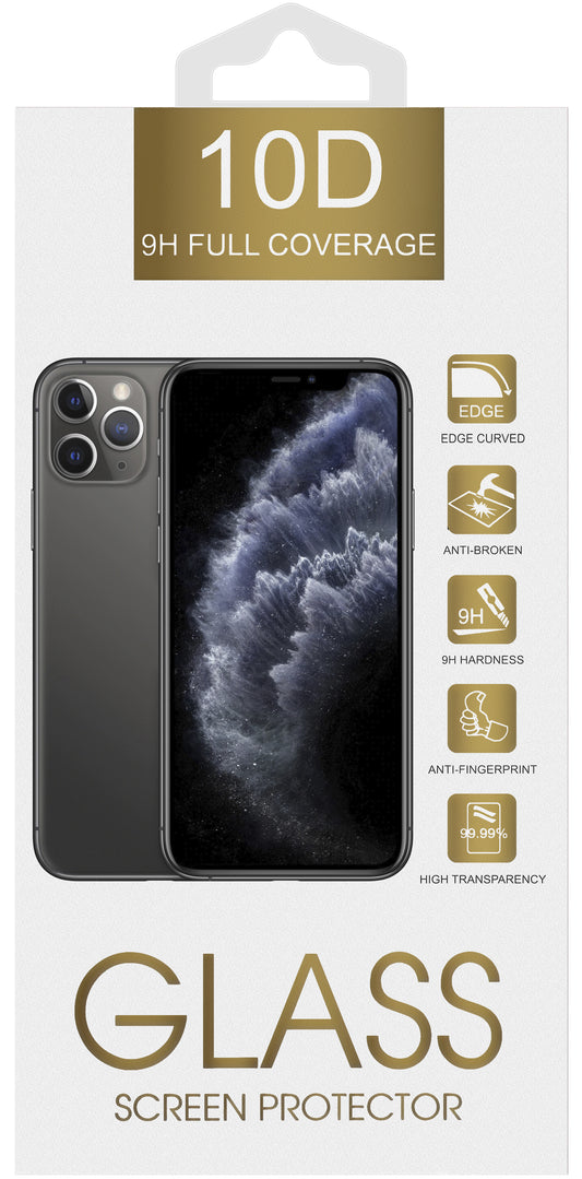 OEM schermbeschermfolie voor Samsung Galaxy A56 A566, gehard glas, full glue, 6D, zwart