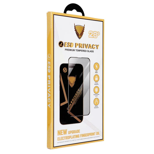 Privacy OG Premium schermbeschermfolie voor Apple iPhone 17 Pro Max, Gehard Glas, Volledige Lijm