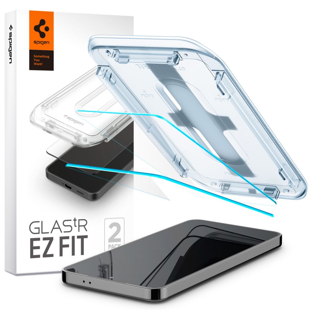 Beschermfolie Spigen GlastR EZ FIT voor Samsung Galaxy S25+ S936 / S24+ S926, Gehard Glas, Volledige Lijm, Set van 2 stuks AGL07432