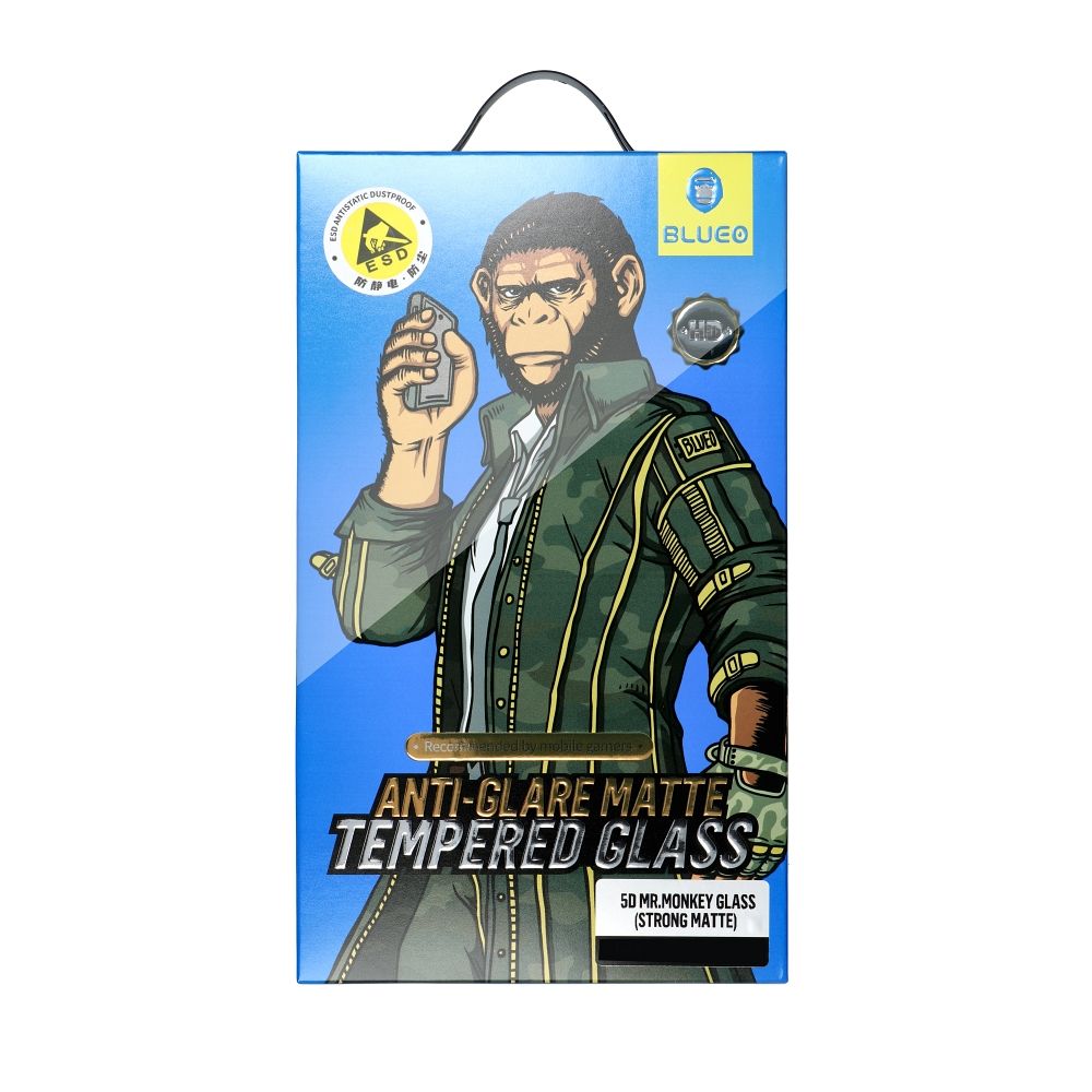 Privacy Blueo schermbeschermfolie voor Apple iPhone 15 Pro, Gehard Glas, Volledige Lijm, 5D