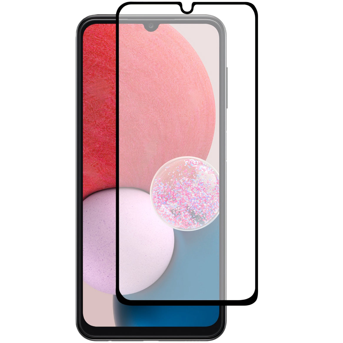 OEM Scherm Beschermer voor Samsung Galaxy A15 5G A156 / A15 A155 / A25 A256, Glas Schild, Vol Lijm, 9D, Zwart