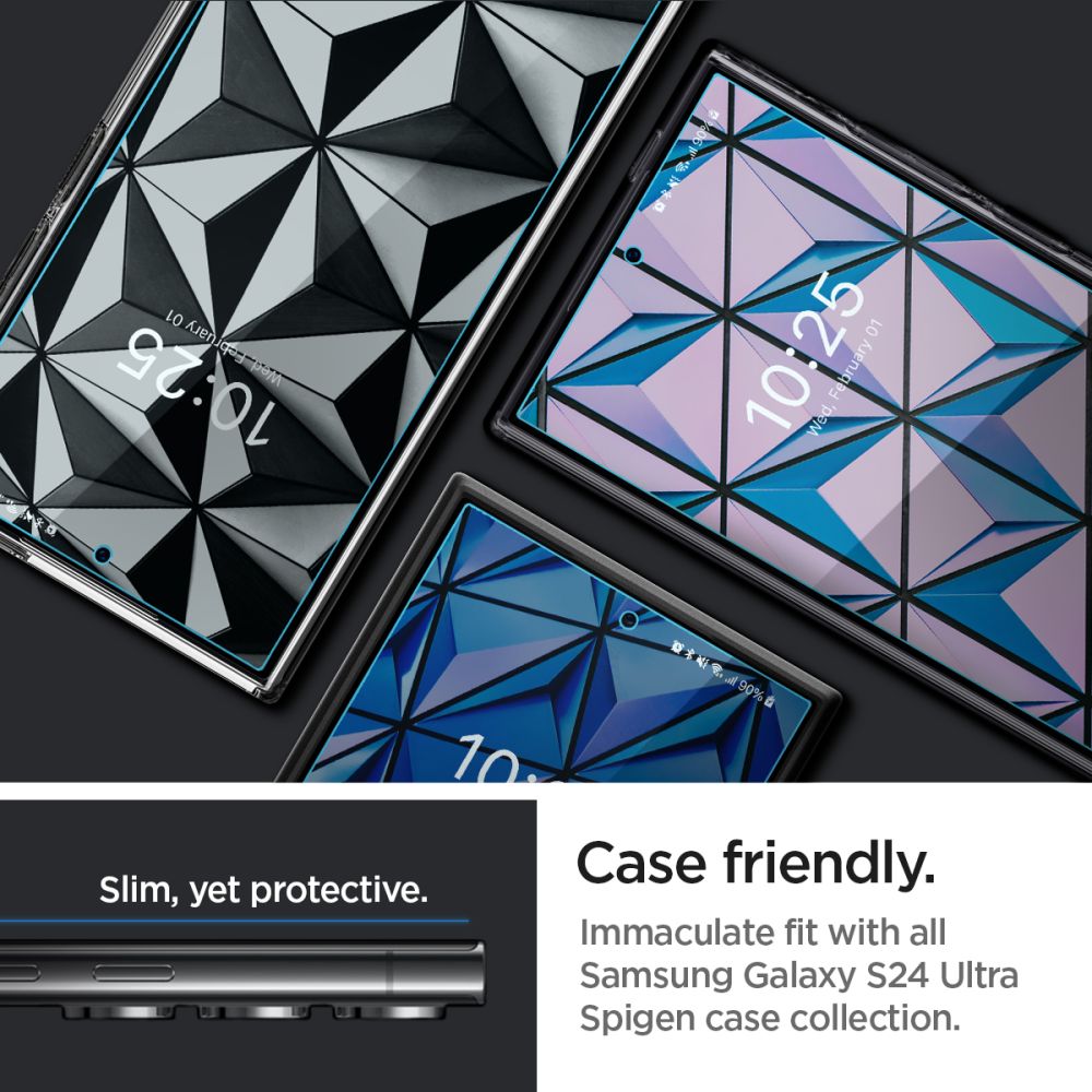 Spigen Neo Flex schermbeschermfolie voor Samsung Galaxy S24 Ultra S928, Plastic, Set van 2 stuks