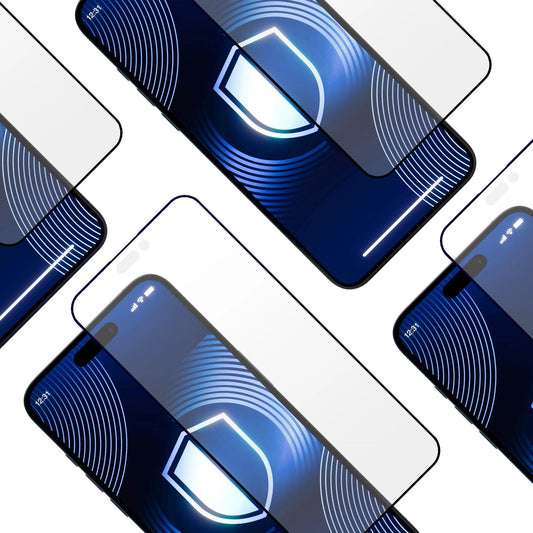 Screen Protector 3MK HardGlass Mat Max voor Apple iPhone 16 Pro Max, beschermend glas, volledig gelijmd, zwart