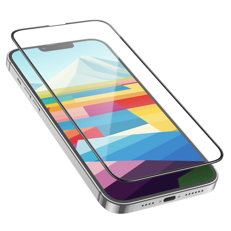Schermbeveiligingsfolie HOCO G16 voor Apple iPhone 16 / 15, Gehard Glas, Volledige Lijm, 5D, Zwart