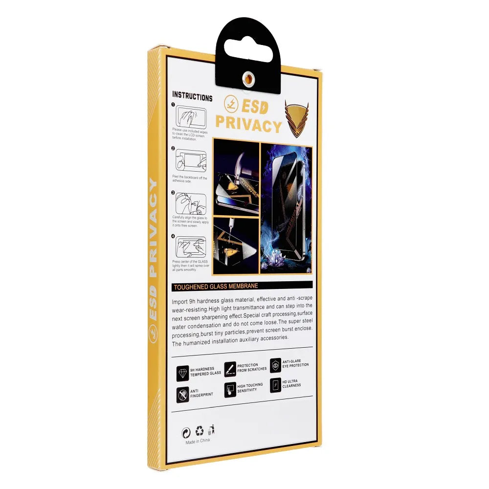 Privacy OG Premium schermbeschermfolie voor Apple iPhone 17 Pro Max, Gehard Glas, Volledige Lijm
