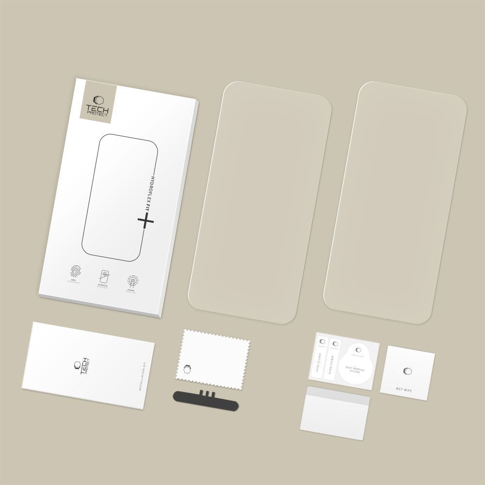 Schermbeveiligingsfolie Tech-Protect Hydro Flex+ voor Xiaomi Poco M8 Pro / Redmi Note 15 Pro+ 5G, Plastic, Set van 2 stuks