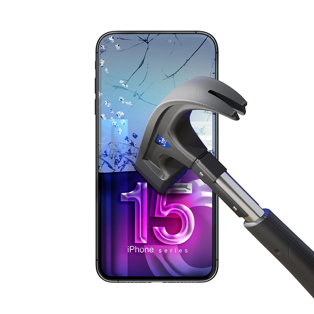 3MK FlexibleGlass schermbeschermfolie voor Apple iPhone 15, Flexibel Glas, Volledige Lijm