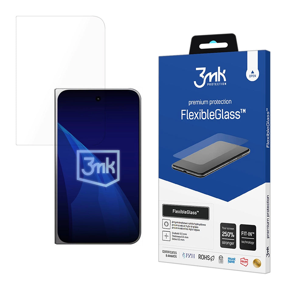 3MK FlexibleGlass beschermfolie voor het buitenscherm van Apple iPhone Duo, flexibel glas, volledige kleeflaag