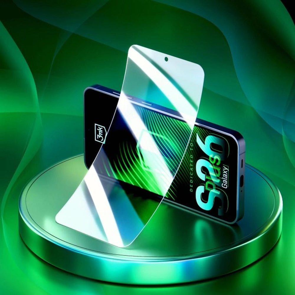 3MK FlexibleGlass Screen Protector for Samsung Galaxy S26 Plus S947, Flexible Glass, Full Glue, Transparent