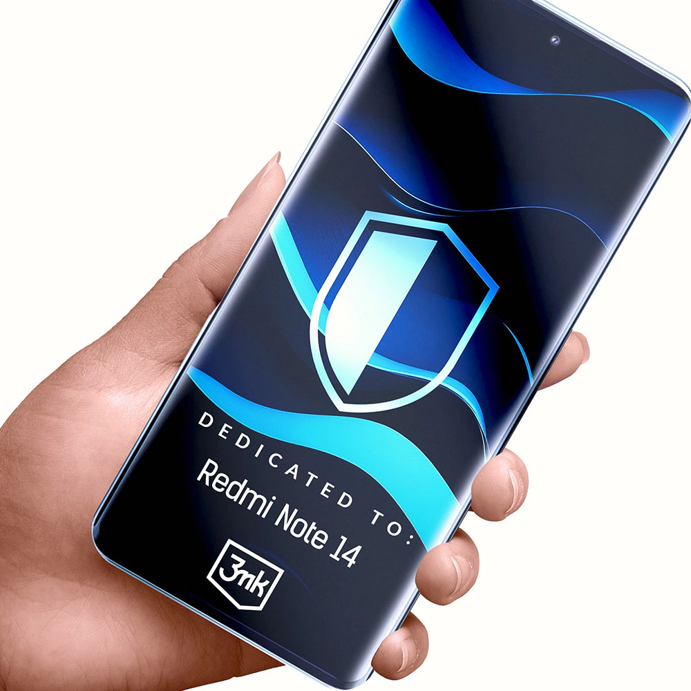 3MK FlexibleGlass schermbeschermfolie voor Xiaomi Redmi Note 14 4G (Standaard), Flexibel Glas, Volledige Lijm
