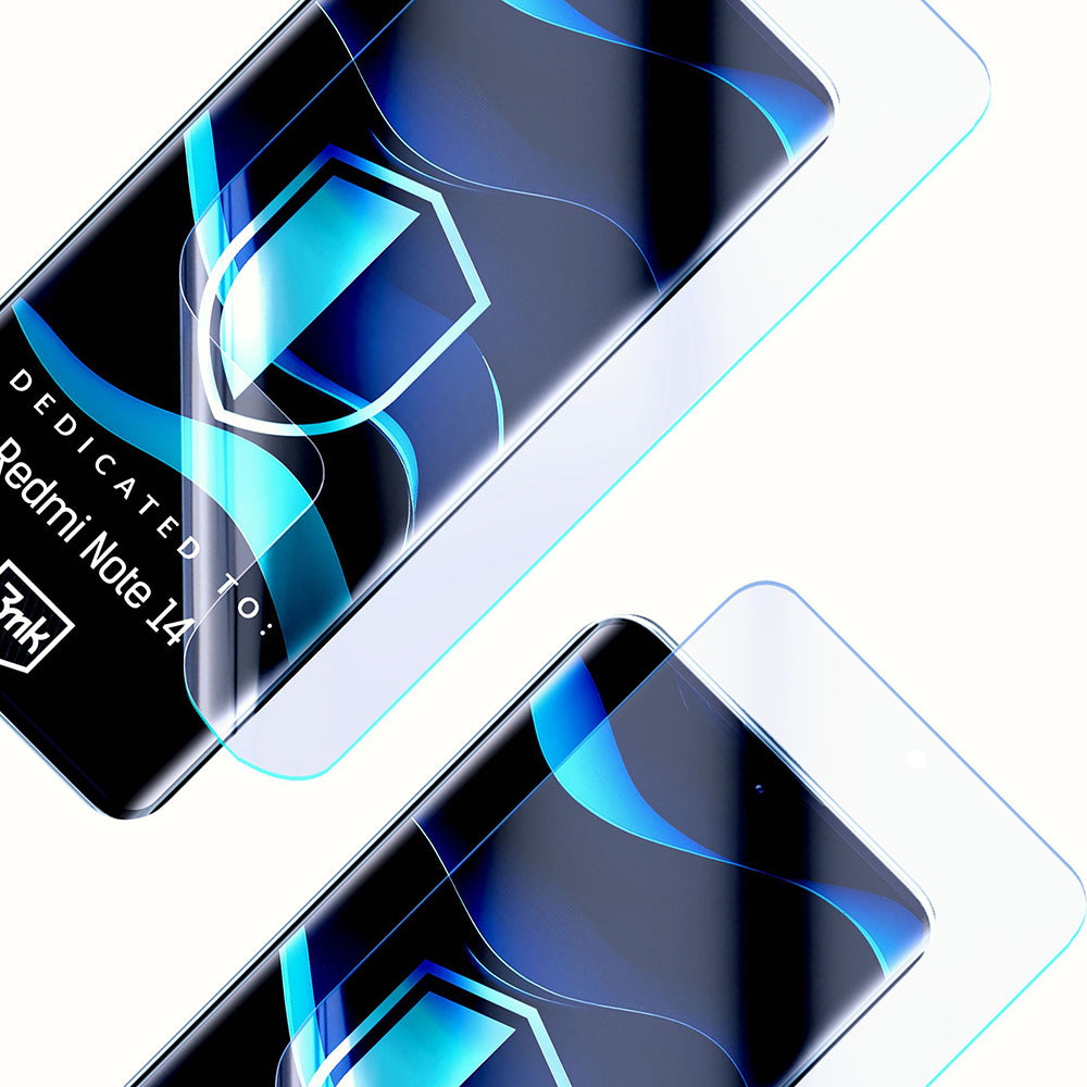 3MK FlexibleGlass schermbeschermfolie voor Xiaomi Redmi Note 14 4G (Standaard), Flexibel Glas, Volledige Lijm