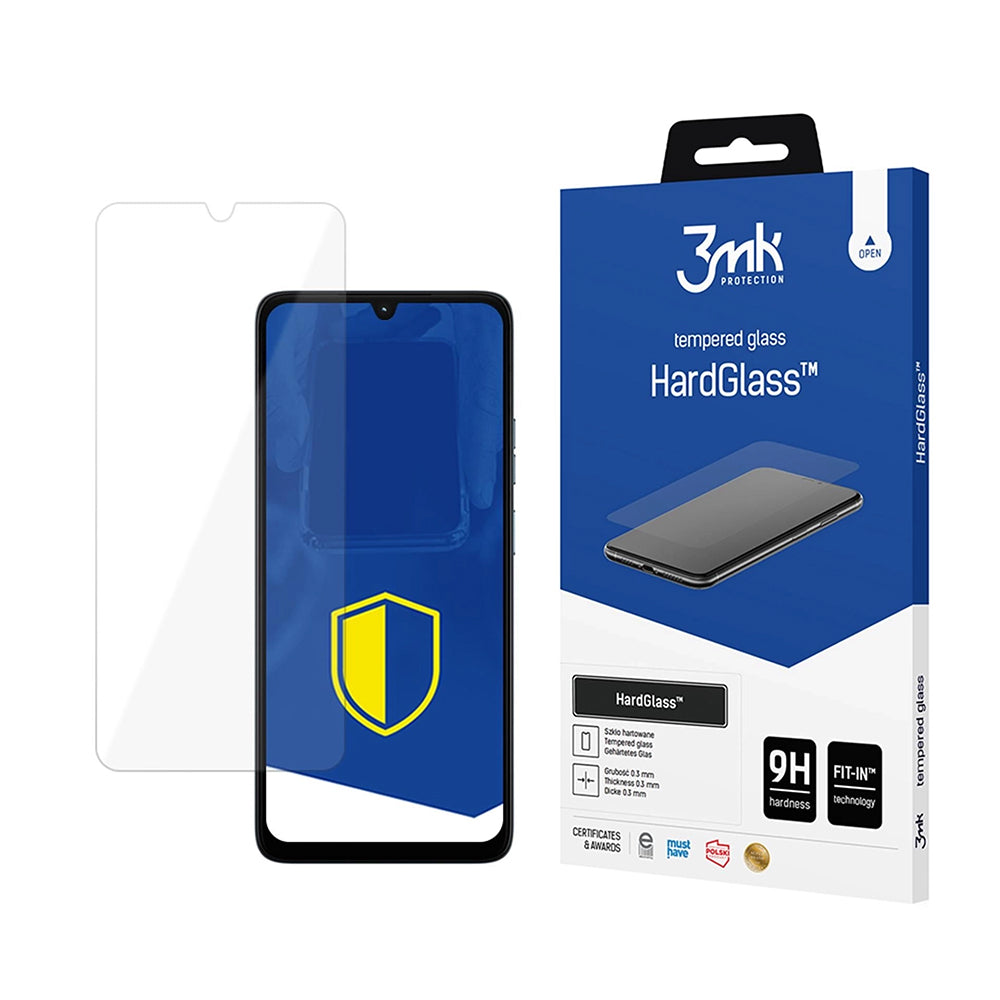 Beschermfolie Scherm 3MK HardGlass voor Motorola Moto G06, Gehard Glas, Volledige Lijm