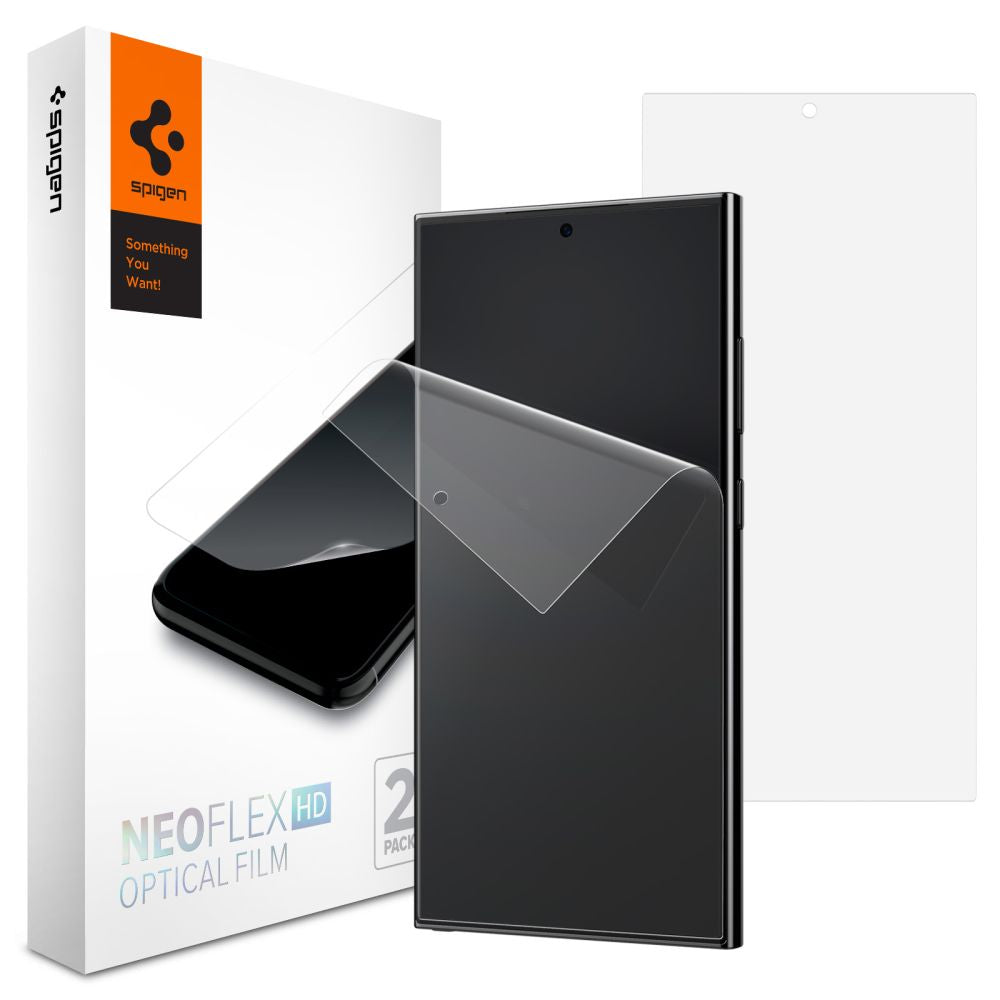 Spigen Neo Flex schermbeschermfolie voor Samsung Galaxy S24 Ultra S928, Plastic, Set van 2 stuks