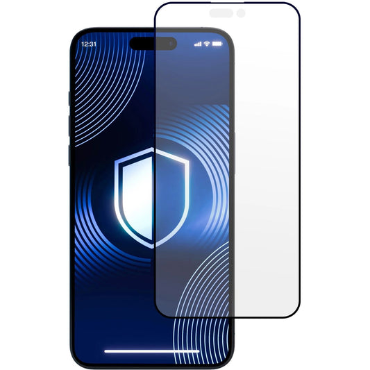 Screen Protector 3MK HardGlass Mat Max voor Apple iPhone 16 Pro Max, beschermend glas, volledig gelijmd, zwart