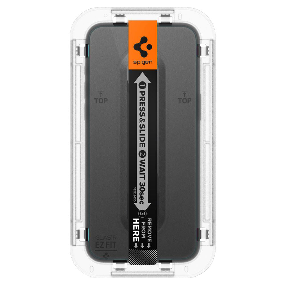 Beschermfolie Spigen GlastR EZ FIT voor Apple iPhone 15 Pro Max, Gehard Glas, Volledige Lijm, Set van 2 stuks AGL06872