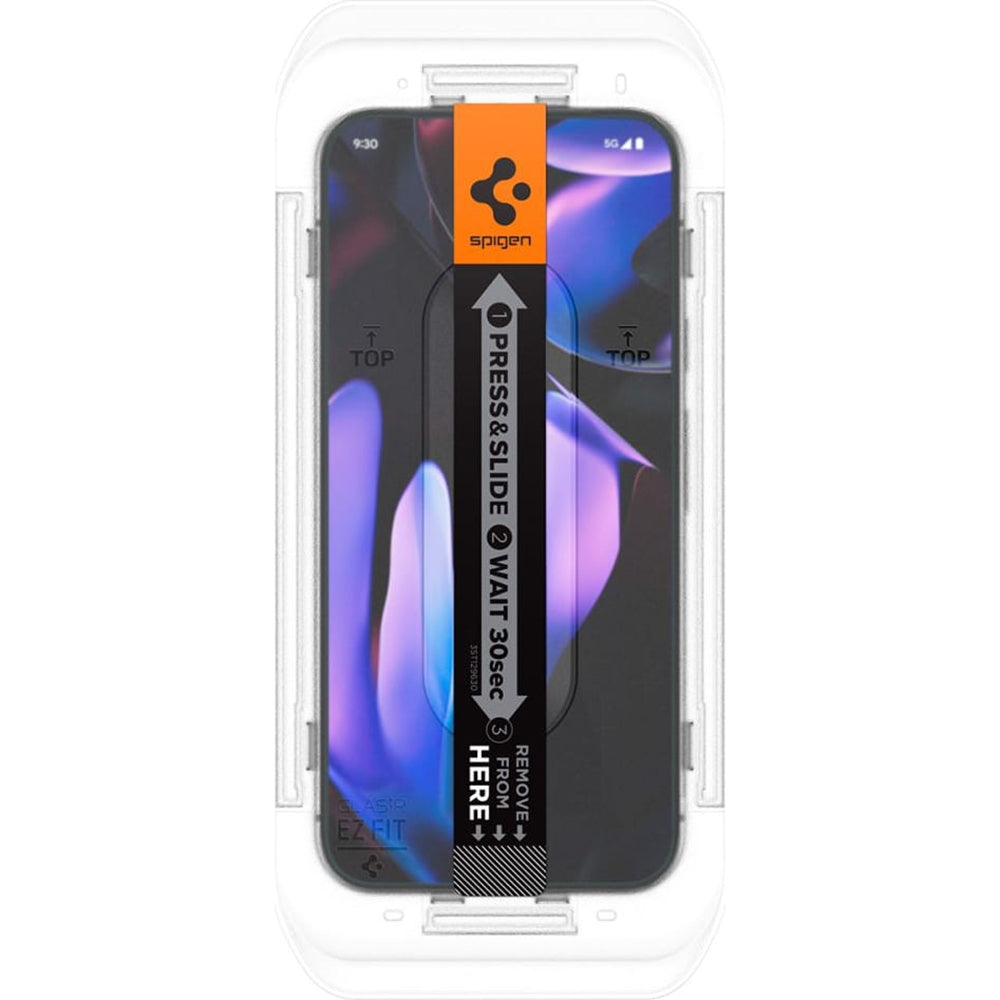 Beschermfolie Scherm Spigen GlastR EZ FIT voor Google Pixel 9 Pro XL, Gehard Glas, Volledige Lijm, Set van 2 stuks
