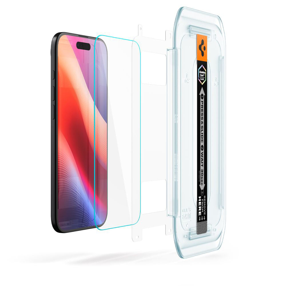 Beschermfolie Spigen GlastR EZ FIT voor Apple iPhone 17 Air, Gehard Glas, Volledige Lijm, Set van 2 Stuks