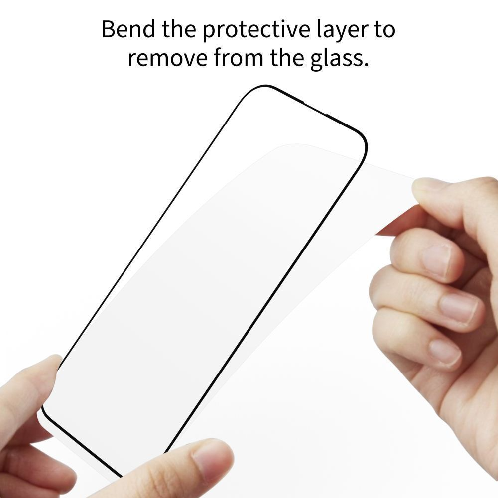 Tech-Protect FIT+ schermbeschermfolie voor Motorola Moto G77 / G67, gehard glas, volledige lijm, set van 2 stuks, 2.5D, zwart