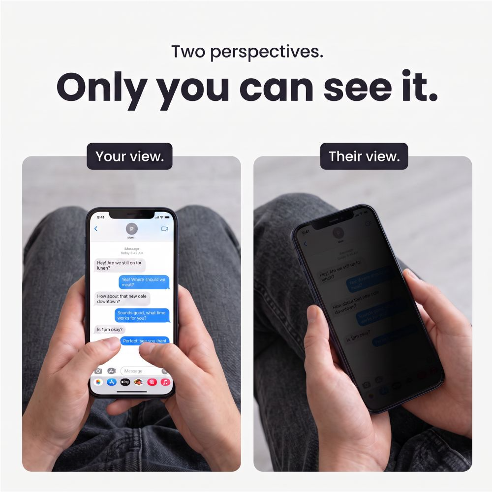 Privacy Tech-Protect OneTouch schermbeschermfolie voor Apple iPhone 18 Pro Max, gehard glas, volledige lijm, set van 2 stuks