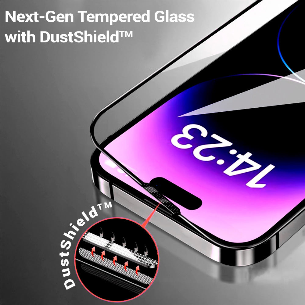 Privacy-schermbeschermer Tel Protect 10X Plus Titanium voor Apple iPhone 17 / 16 Pro, gehard glas, volledige kleeflaag