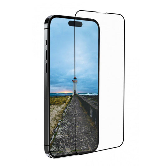 Anank 3X Versterkte Screenprotector voor Apple iPhone 15 Pro Max, Gehard Glas, Volledige Lijm, 3D, Zwart
