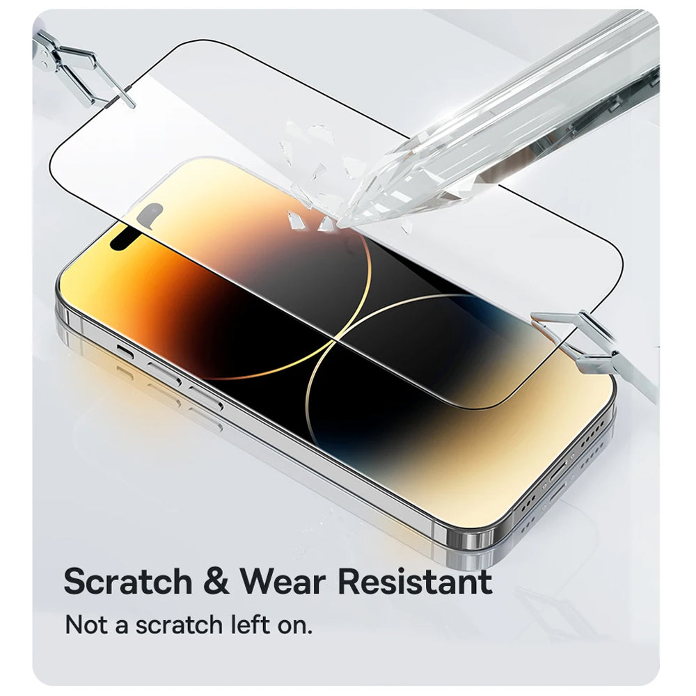 Beschermfolie Anank 5X Versterkt voor Apple iPhone 17, Gehard Glas, Volledige Lijm, 2.5D, Zwart