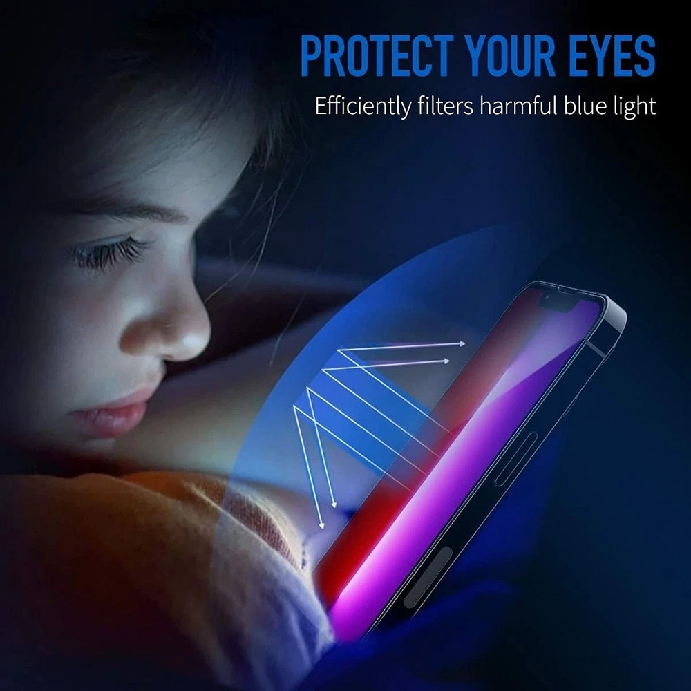 Beschermfolie Scherm Anti Blauw Licht Anank 5X Versterkt voor Apple iPhone 17 Air, Gehard Glas, Volledige Lijm, 2.5D, Zwart