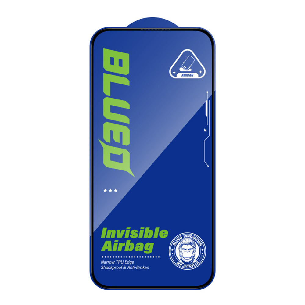 Blueo Anti-Broken schermbeschermfolie voor Apple iPhone 17 Pro / 17 / 16 Pro, gehard glas, volledige lijm, zwart