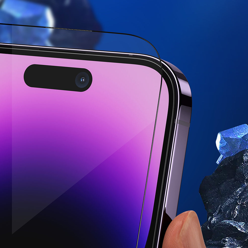 Blueo Anti-Broken schermbeschermfolie voor Apple iPhone 17 Pro / 17 / 16 Pro, gehard glas, volledige lijm, zwart